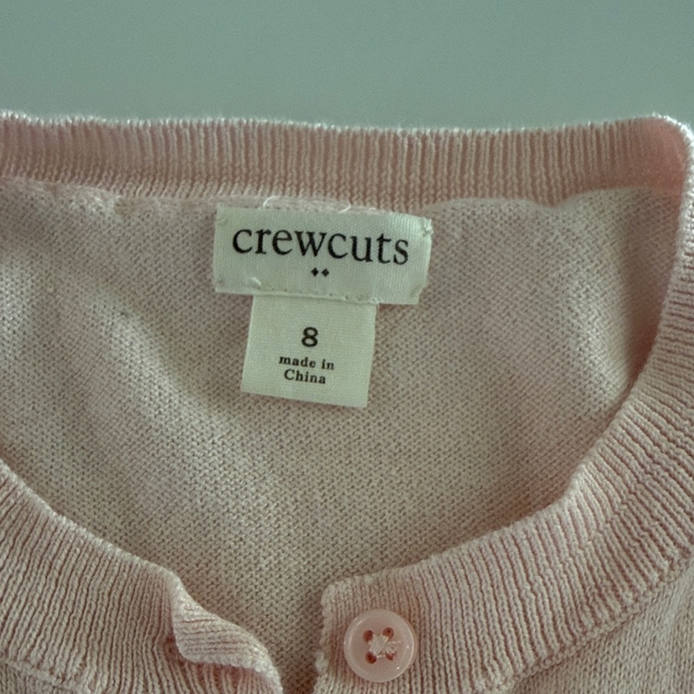 Crewcuts Light Pink Ruffle Cardigan - Picture 2 of 4